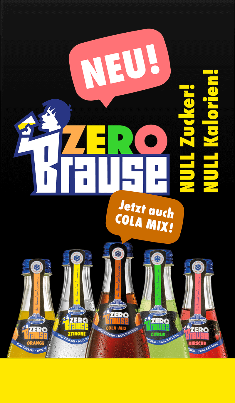 ZERO Brause Orange, Zitrone, Citrus, Kische und jetzt auch Cola Mix!